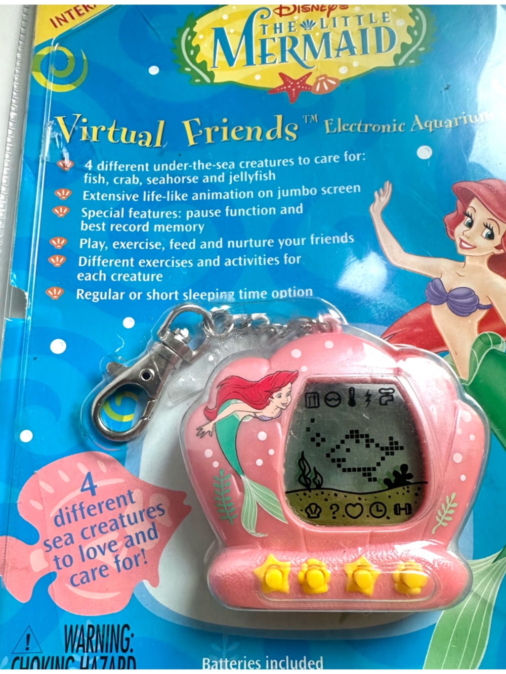 Disney vintage Little Mermaid Virtual Friends Electronic Aquarium NEW Ariel - Picture 3 of 3